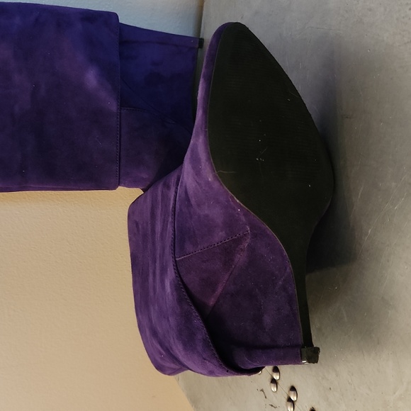 Enzo Angiolini Purple Wedge Foldover Heels 8.5 - Picture 3 of 3